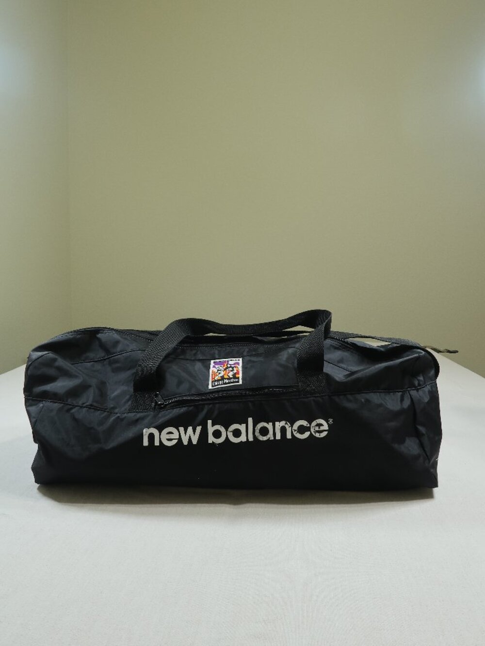 Vintage Style New Balance Chicago Marathon Black Duffle Bag